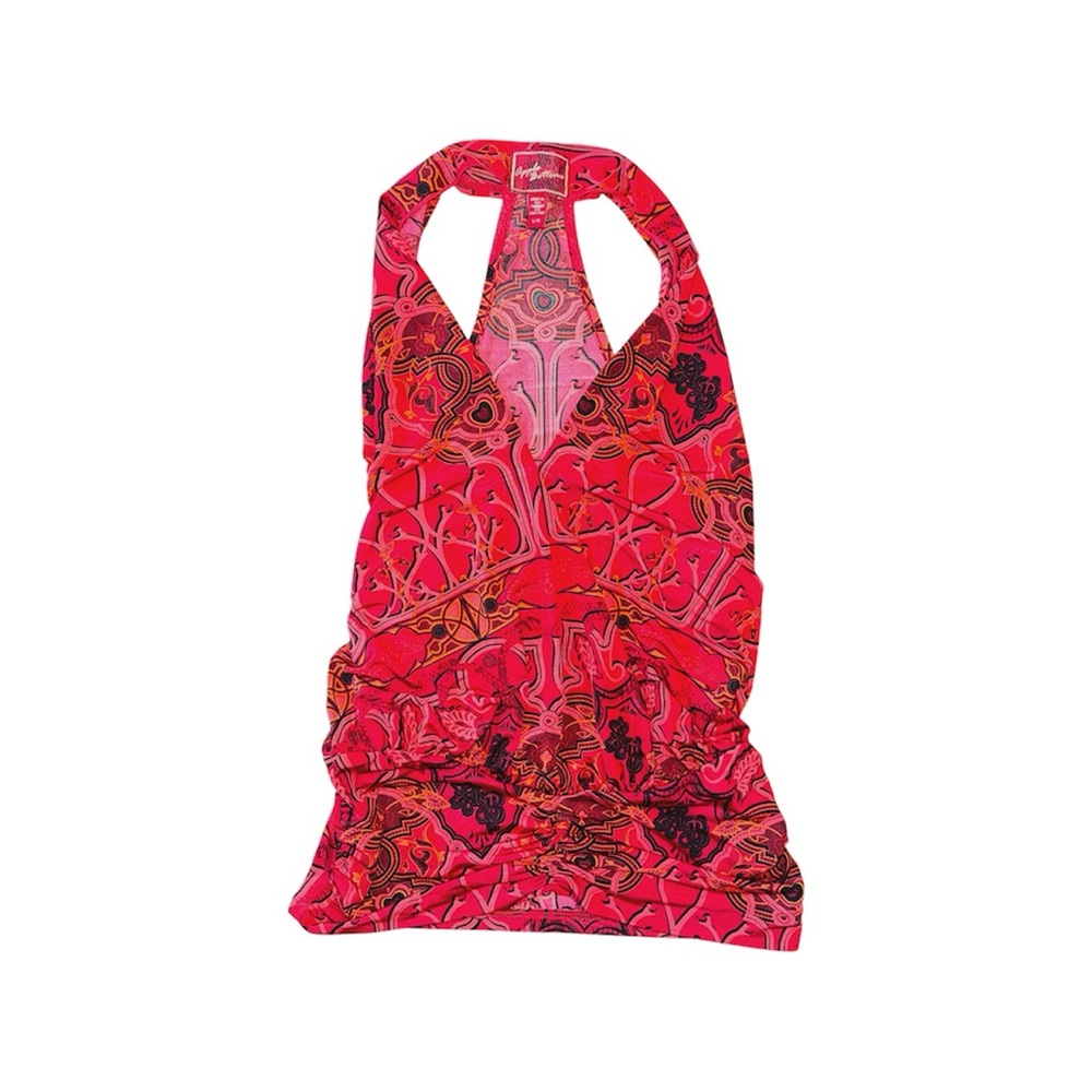 Apple Bottoms Pink-Red Printed Halter Tank